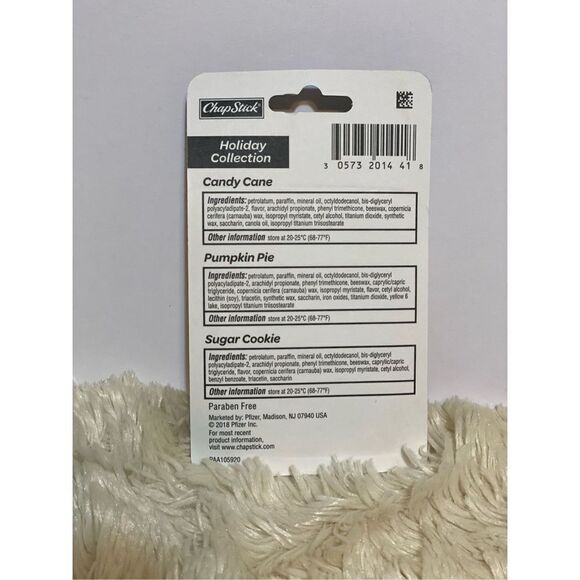 Chapstick Holiday Collection New Candy Cane Pumpkin Pie Sugar Cookie - Picture 2 of 2